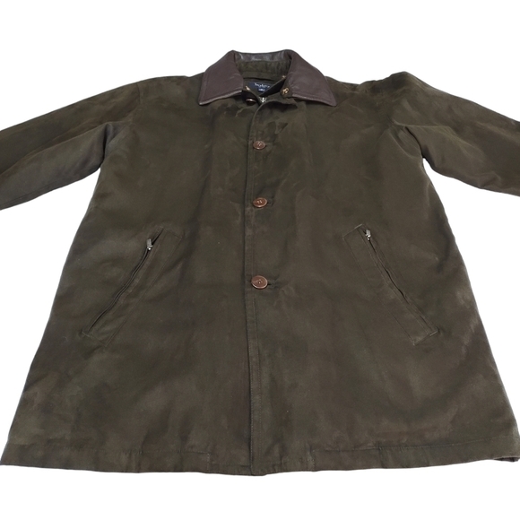 Turnbury Microsuede Anorak Men's Removable Liner Leather Collar Jacket Coat Sz M - Picture 5 of 13